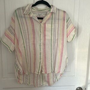 Madewell Women’s Striped button down 
Size xx small